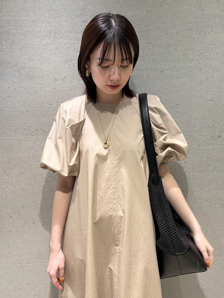 美品　Mila owen ミラオーウェン ボリュームスリーブ　トレンチ　ギンガム Mira Owen ミラオーウェン ステンカラーコート シャツ ギンガム