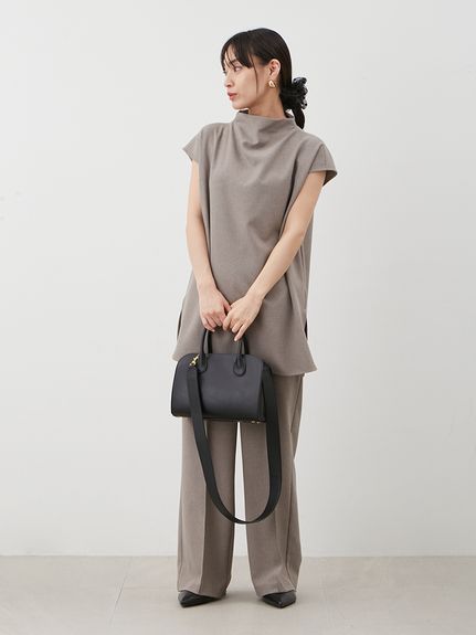 セットアイテム】ドレープブラウスセミフレアゴムパンツSET UP