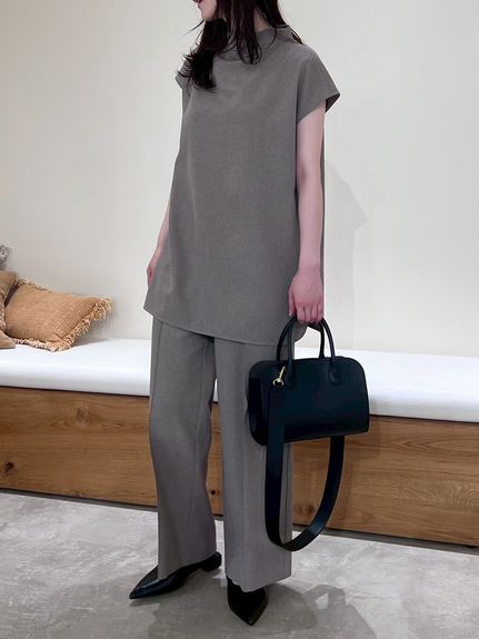 セットアイテム】ドレープブラウスセミフレアゴムパンツSET UP