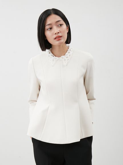 セットアイテム】2wayレースカラーペプラムSET UP(セットアップ)｜Mila