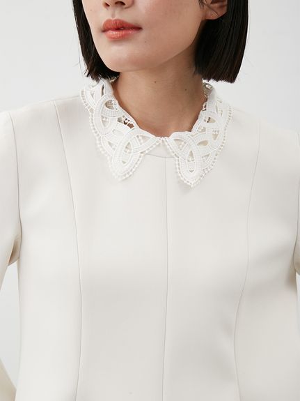 セットアイテム】2wayレースカラーペプラムSET UP(セットアップ)｜Mila