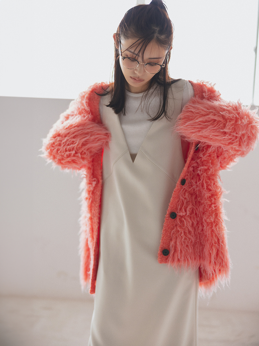 セットアイテム】クルーネックニット×Aラインキャミレイヤード