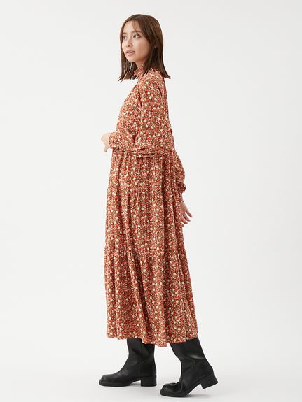 【値下げ中】Mila Owen フラワープリント マキシワンピース フラワープリントティアードワンピース(マキシ・ロングワンピース