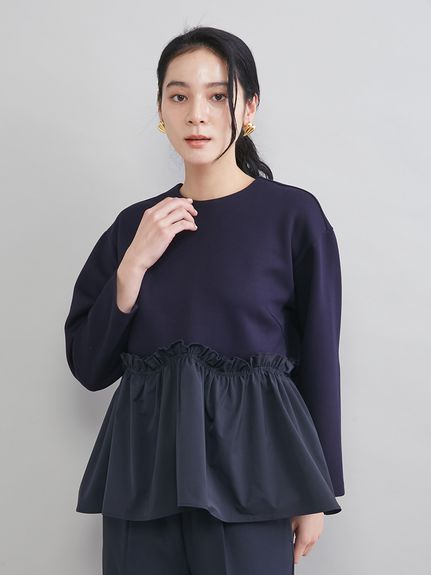 ペプラムブラウス×ワンタックパンツ SETUP(セットアップ)｜Mila