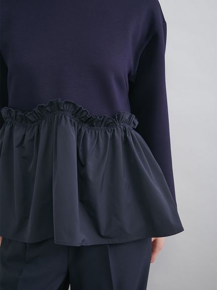 ペプラムブラウス×ワンタックパンツ SETUP(セットアップ)｜Mila