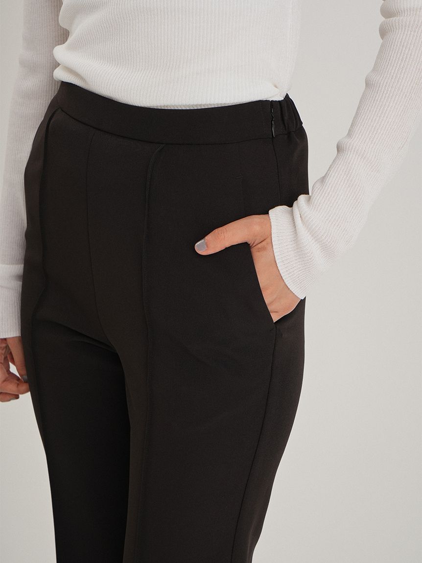 ペプラムベスト×リブニット×シガレットパンツ3点SET(セットアップ