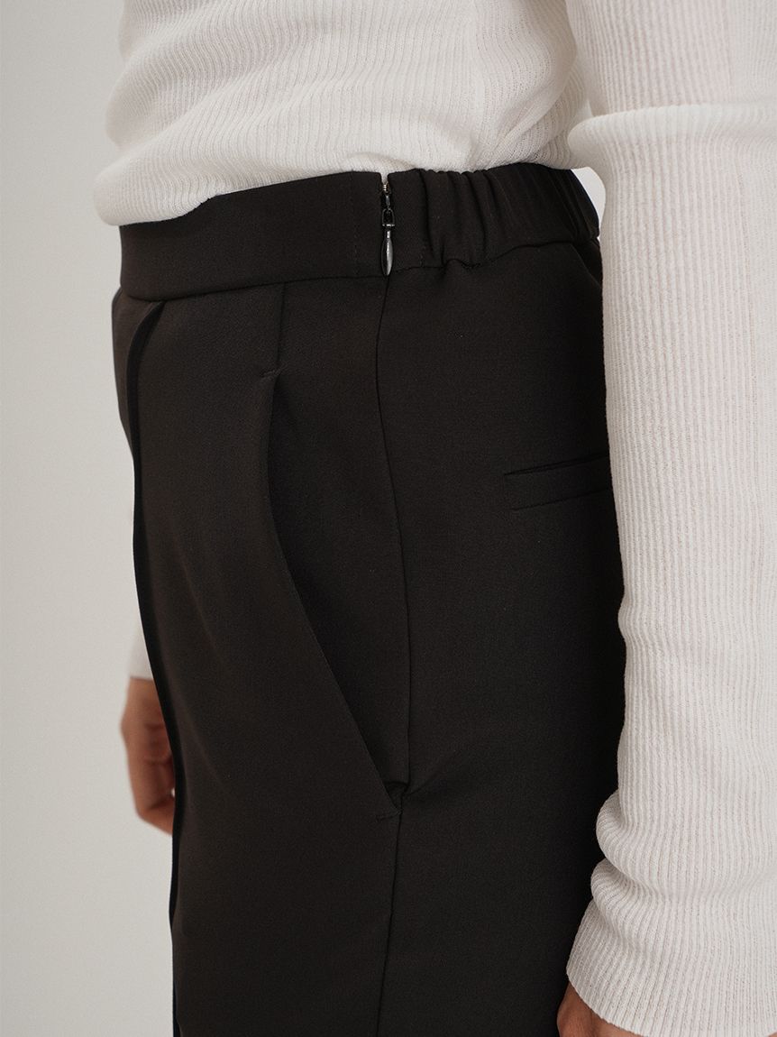ペプラムベスト×リブニット×シガレットパンツ3点SET(セットアップ