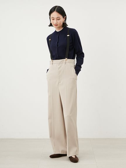 サスペンダー付ハイウエストパンツ(ロングパンツ)｜パンツ｜Mila