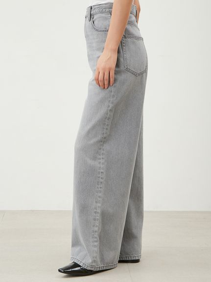 WEB限定00サイズ】ハイウエストフレアデニムパンツ【手洗い可能