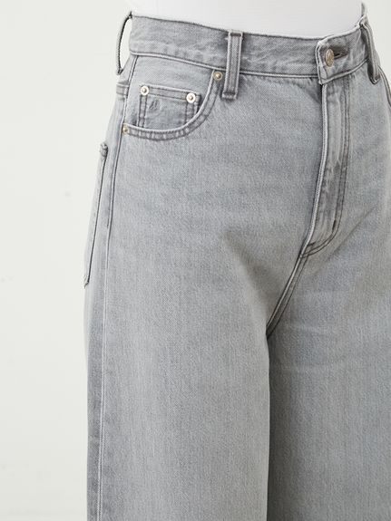 WEB限定00サイズ】ハイウエストフレアデニムパンツ【手洗い可能