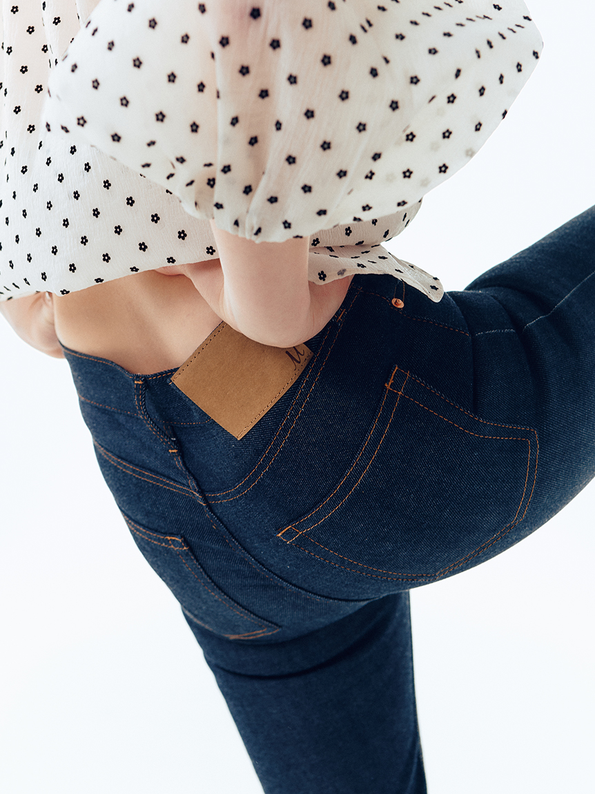 セルビッチテーパードデニムパンツ【ウォッシャブル】(デニム