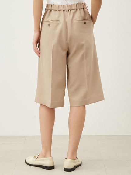 2サイズ後ろゴムセンタープレスハーフパンツ(クロップドパンツ