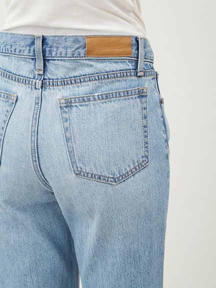 ミッドライズストレートデニムパンツ【ウォッシャブル】(デニム