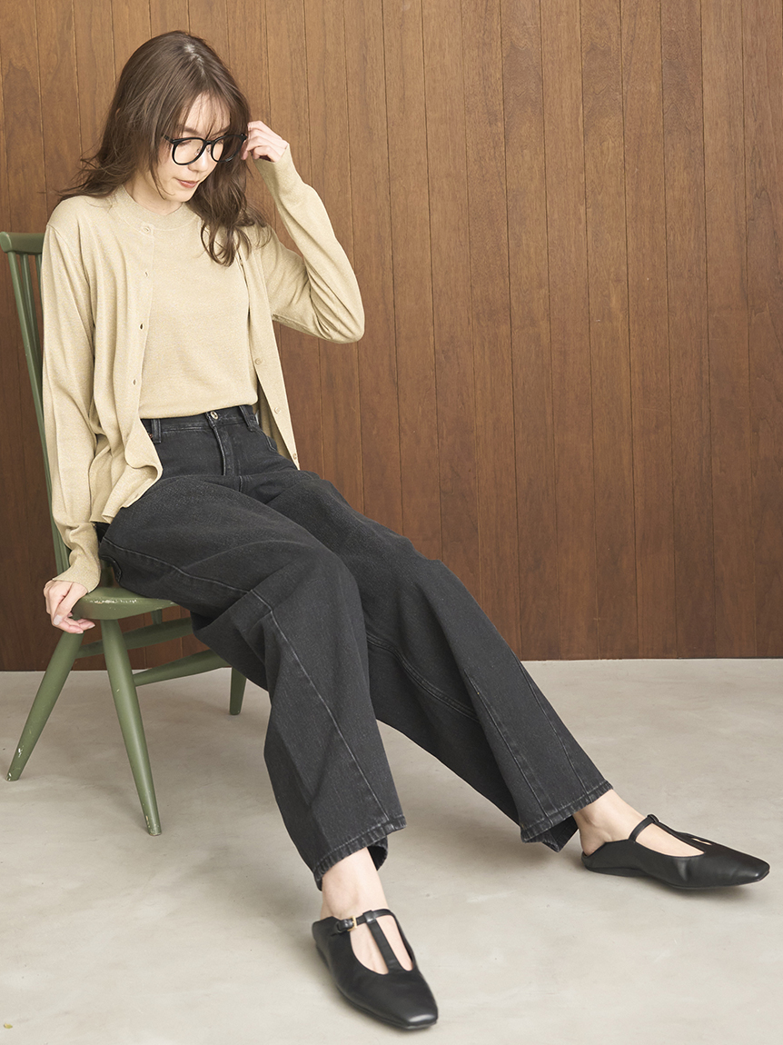 ウエストゴムカーヴィデニム【ウォッシャブル】(デニムパンツ)｜パンツ