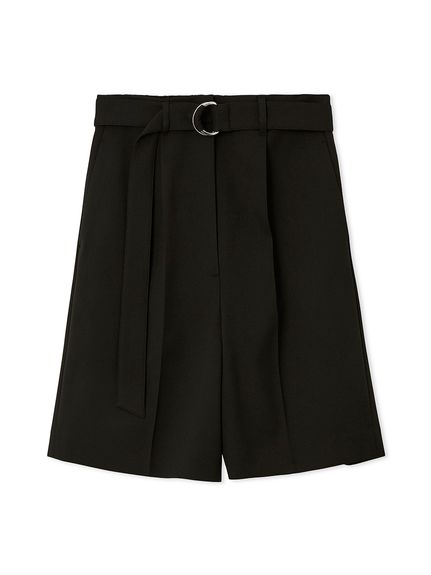 セットアップ対応】ベルト付き後ゴムハーフパンツ(ロングパンツ