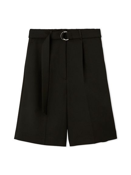 セットアップ対応】ベルト付き後ゴムハーフパンツ(ロングパンツ