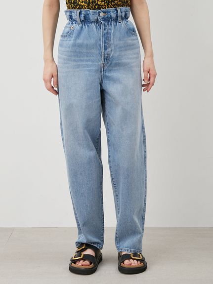 URCH ウエストゴムデニムパンツ 大きいサイズ レディース ウエストゴムストレッチデニム wan-wd