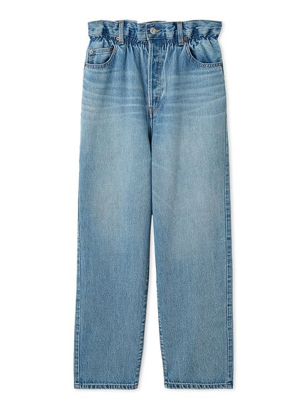 最新 ウォッシャブル】ウエストゴムギャザーデニムパンツ(デニム 服&ファッション小物