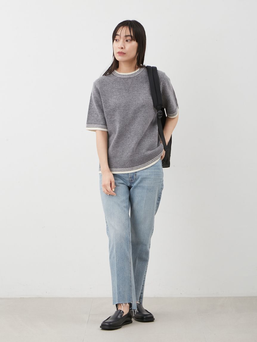 裾段差テーパードデニムパンツ(デニムパンツ)｜パンツ｜Mila Owen