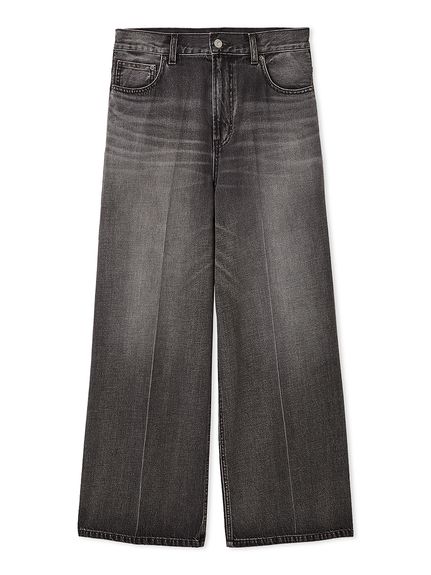 センタープレスローライズワイドデニムパンツ(デニムパンツ)｜パンツ