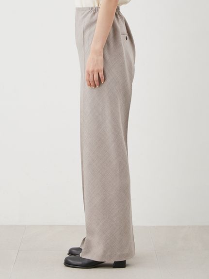 リネンライクセンタープレスワイドイージーパンツ(ワイドパンツ