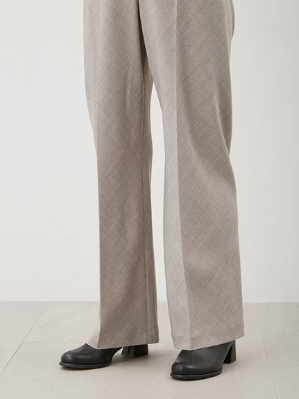 リネンライクセンタープレスワイドイージーパンツ(ワイドパンツ