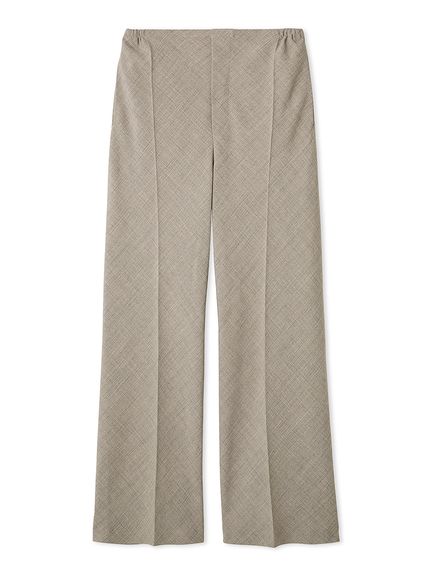 リネンライクセンタープレスワイドイージーパンツ(ワイドパンツ