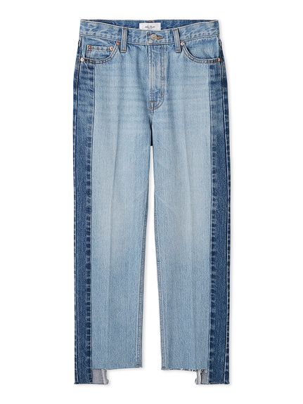 【新品未使用】#Mila Owen #着画付き #ライトブルーワイドレッグデニム ウォッシャブル】撥水加工カットオフワイドデニムパンツ（デニム