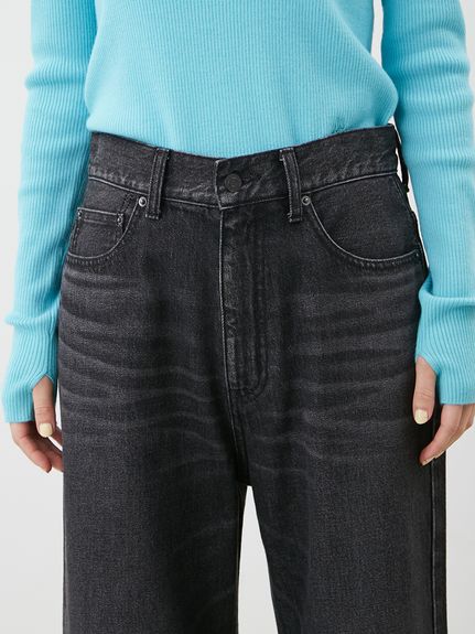 裾フリンジクロップドフレアデニムパンツ(デニムパンツ)｜パンツ