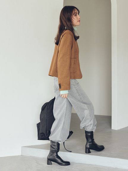 パッチポケットデザインバギーデニムパンツ(デニムパンツ)｜パンツ