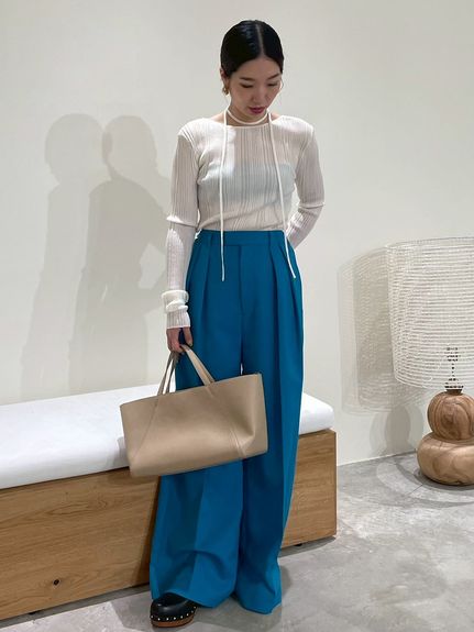 ウエストベルトタックワイドパンツ(ワイドパンツ)｜パンツ｜Mila Owen