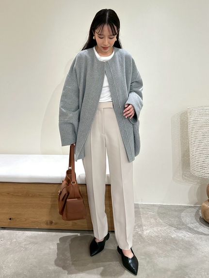 後ろゴムセンタープレステーパードパンツ(テーパードパンツ)｜パンツ