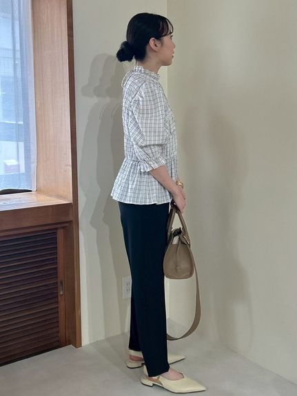 Prayersavenu サイズM 後ろゴムセンタープレステーパードパンツ(テーパードパンツ)｜パンツ