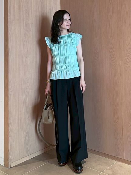 ドライタッチ2タックワイドパンツ(ワイドパンツ)｜パンツ｜Mila Owen