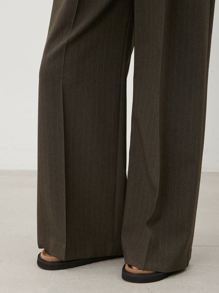 Mila Owen / ミラ オーウェン　フラップデザイン2タックワイドパンツ フラップデザイン2タックワイドパンツ（フルレングス）｜Mila