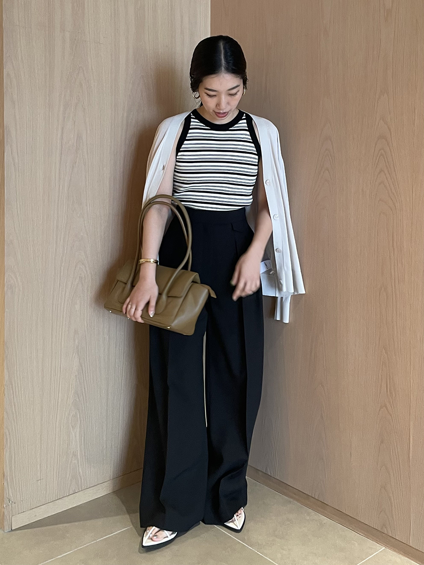 フラップデザイン2タックワイドパンツ(ロングパンツ)｜パンツ｜Mila