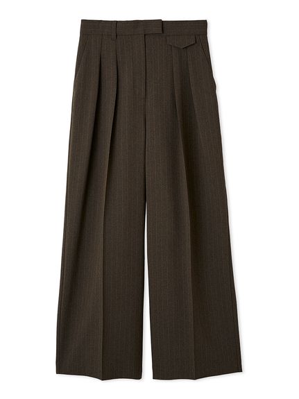 フラップデザイン2タックワイドパンツ(ロングパンツ)｜パンツ