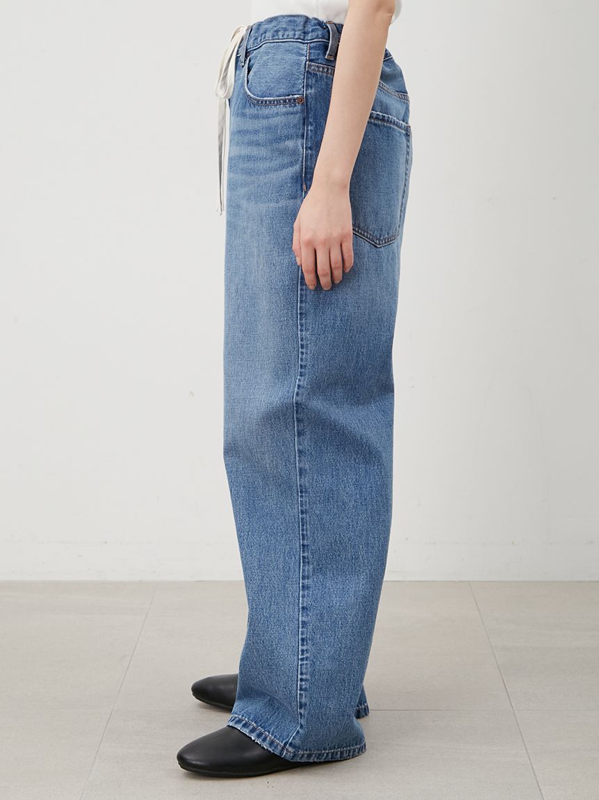 ウエストドロストワイドデニムパンツ(デニムパンツ)｜パンツ｜Mila