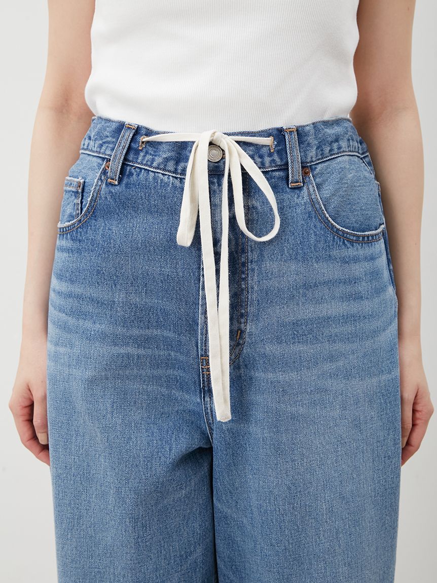 ウエストドロストワイドデニムパンツ(デニムパンツ)｜パンツ｜Mila