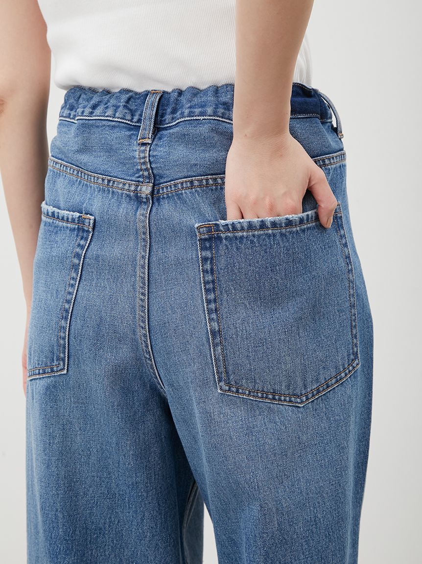 ウエストドロストワイドデニムパンツ(デニムパンツ)｜パンツ｜Mila