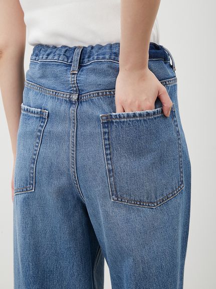 ウエストドロストワイドデニムパンツ(デニムパンツ)｜パンツ