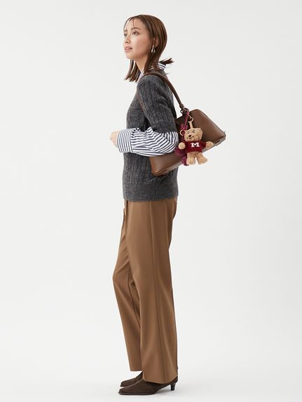 セットアップ対応】ワンタックストレートスーツパンツ(ストレート