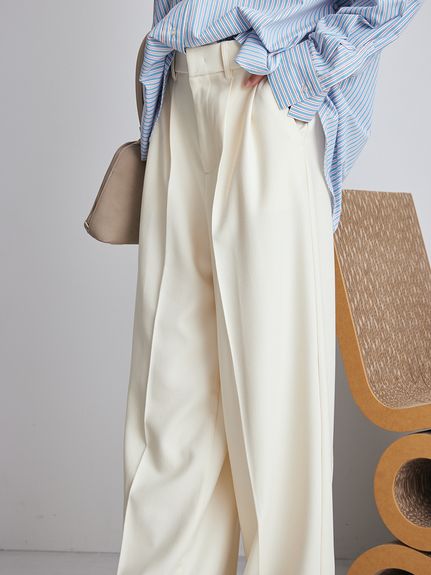 コーデュロイライク2タックワイドパンツ(ワイドパンツ)｜パンツ｜Mila