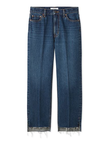 裾周り245cm 軽量 デミバフミンク ジュンコヤマモト フレア アメリカ製 センタープレス裾段差デニムパンツ(デニムパンツ)｜パンツ｜Mila Owen