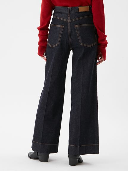 mila owen ヘムデザインセミフレアデニムパンツ ヘムデザインセミフレアデニムパンツ(デニムパンツ)｜パンツ｜Mila