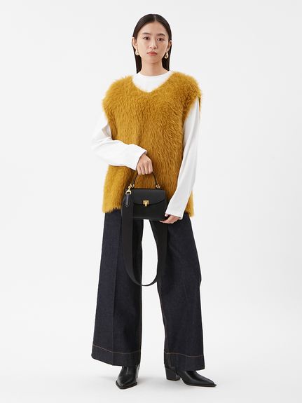 ヘムデザインセミフレアデニムパンツ(デニムパンツ)｜パンツ｜Mila