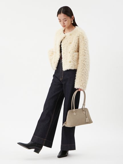 ヘムデザインセミフレアデニムパンツ(デニムパンツ)｜パンツ｜Mila