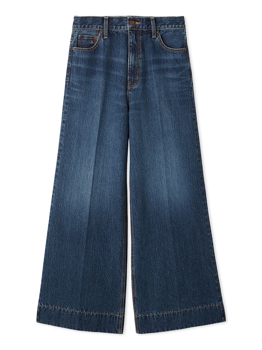 ヘムデザインセミフレアデニムパンツ(デニムパンツ)｜パンツ｜Mila