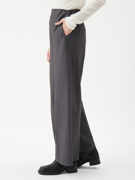 スーツ地イージーパンツ(ワイドパンツ)｜パンツ｜Mila Owen（ミラ