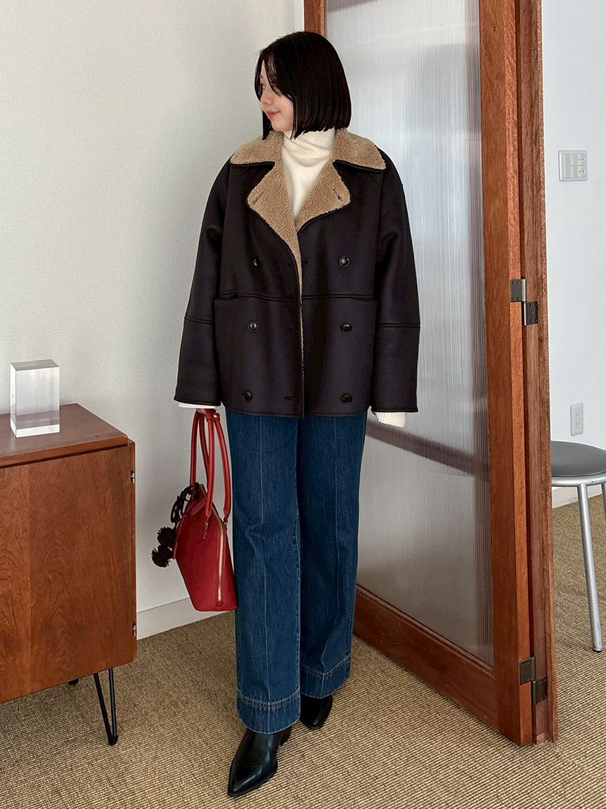 パッチポケットデザインシガレットデニムパンツ(デニムパンツ)｜パンツ